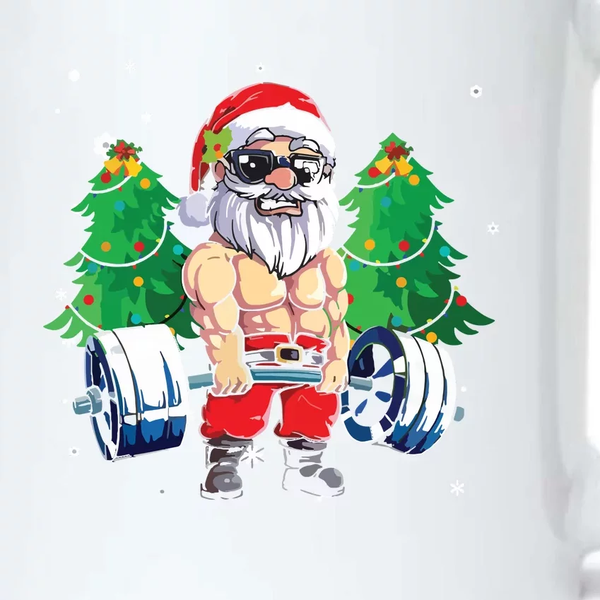 Merry Liftmas Gym Workout Santa Xmas Tree Ugly Christmas Black Color Changing Mug