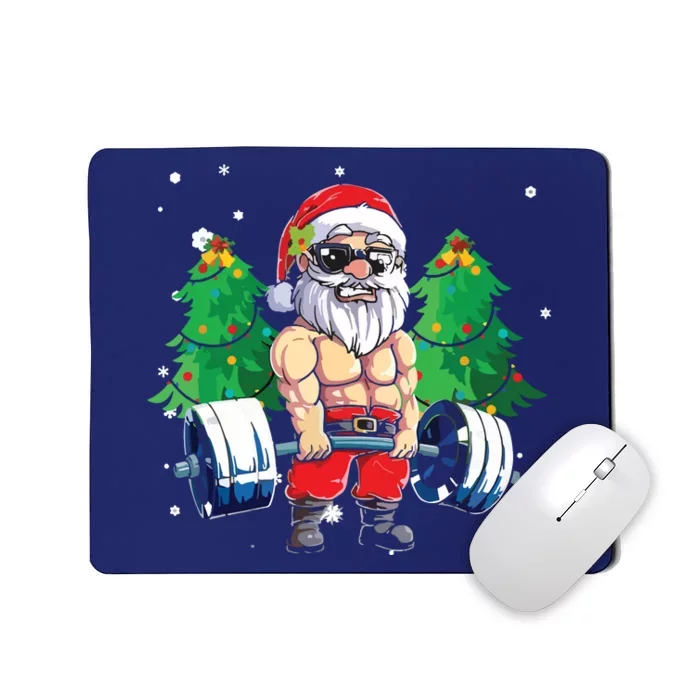 Merry Liftmas Gym Workout Santa Xmas Tree Ugly Christmas Mousepad