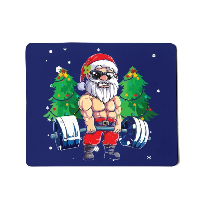 Merry Liftmas Gym Workout Santa Xmas Tree Ugly Christmas Mousepad