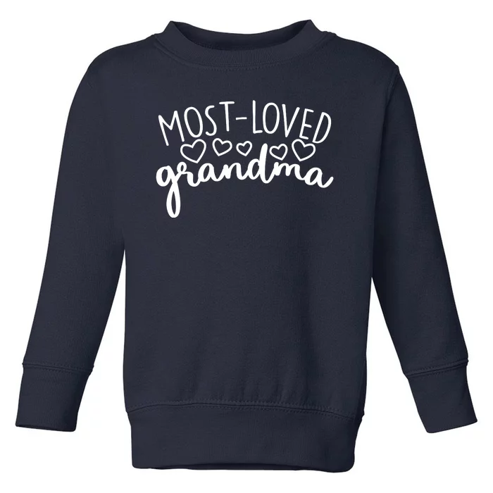 Most Loved Grandma Toddler Sweatshirt