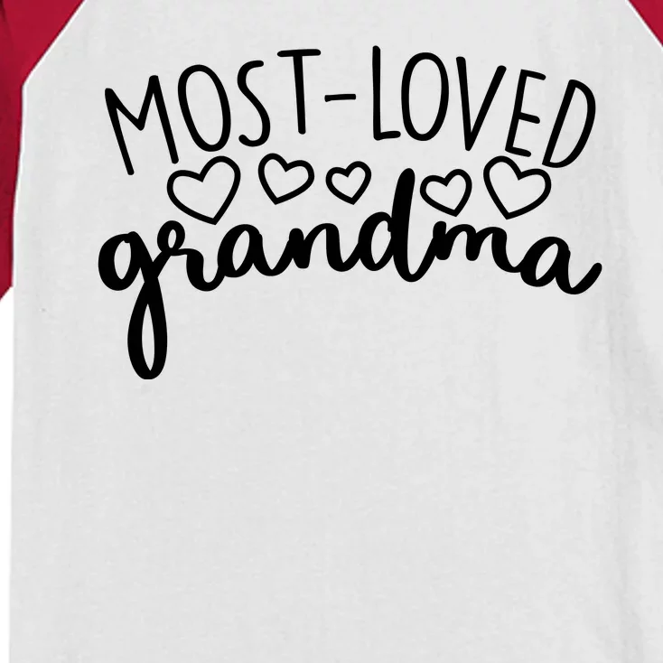 Most Loved Grandma Kids Colorblock Raglan Jersey