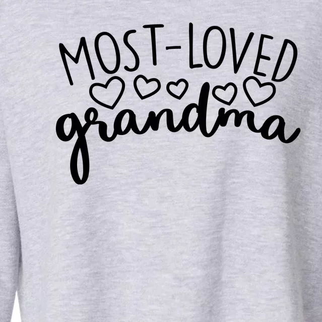 Most Loved Grandma Cropped Pullover Crew