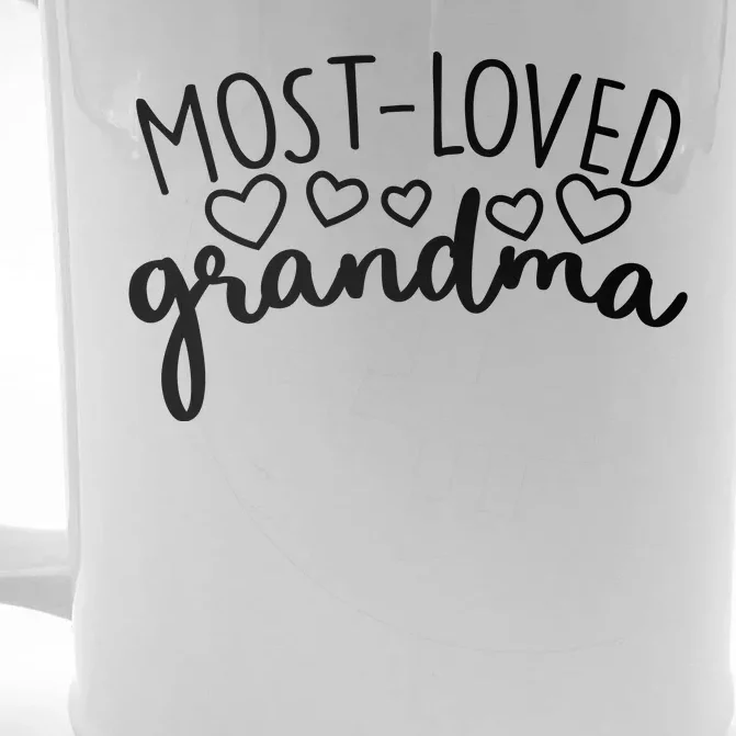 Most Loved Grandma Front & Back Beer Stein