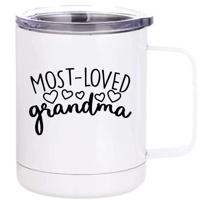 Most Loved Grandma Front & Back 12oz Stainless Steel Tumbler Cup