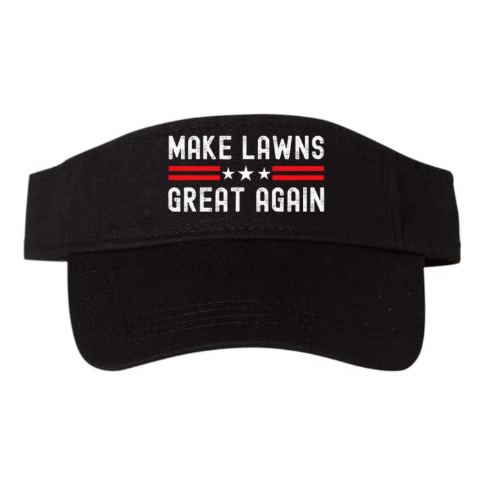 Make Lawns Great Again Funny Lawn Mower Dad Gardener Valucap Bio-Washed Visor