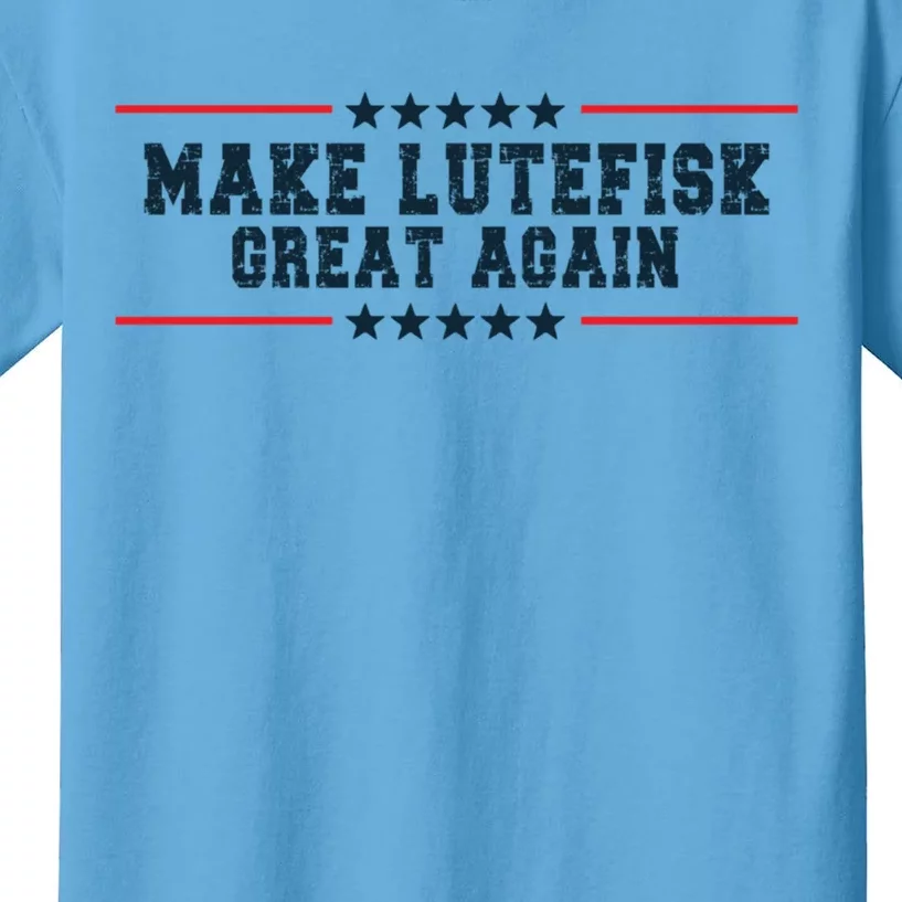 Make Lutefisk Great Again Humorous Stinky Fish Gift Kids T-Shirt