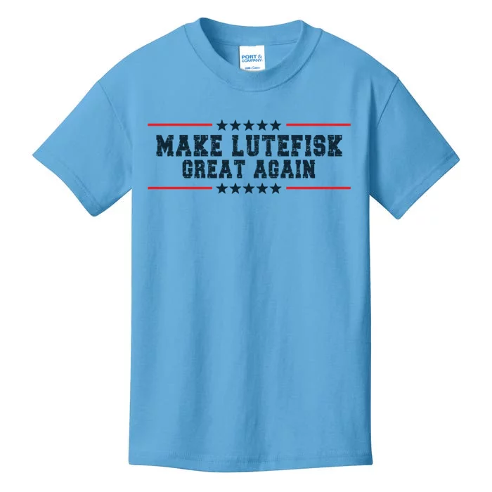 Make Lutefisk Great Again Humorous Stinky Fish Gift Kids T-Shirt