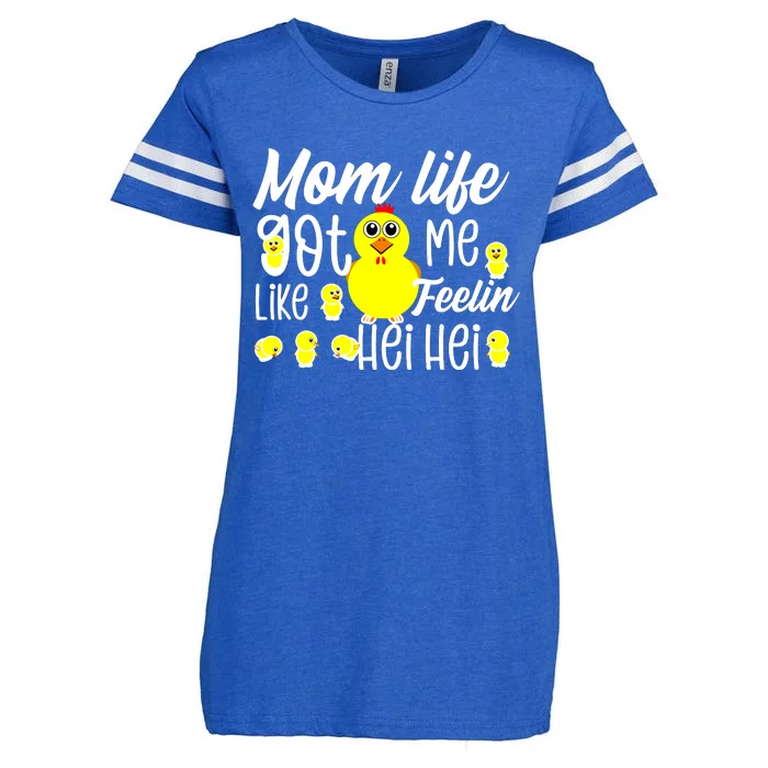 Mom Life Got Me Feelin Like Hei Hei Enza Ladies Jersey Football T-Shirt