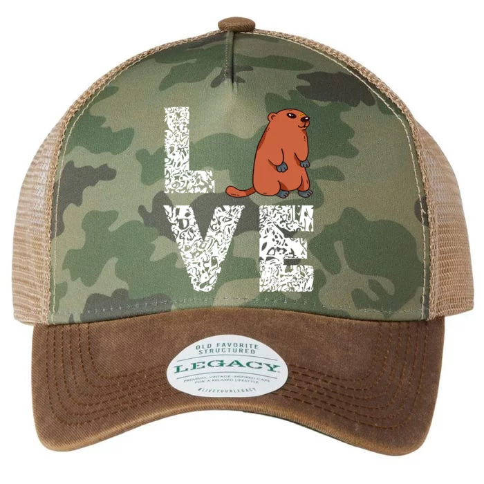 Marmot Love Groundhog Woodchuck Rodent Animal Legacy Tie Dye Trucker Hat