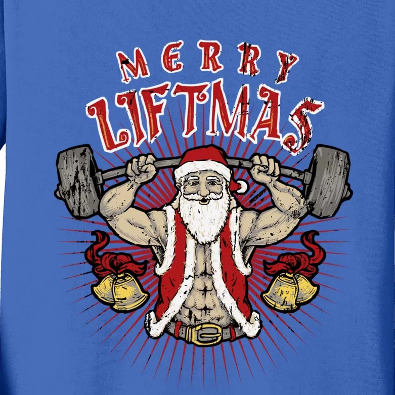 Merry Liftmas Gift Kids Long Sleeve Shirt