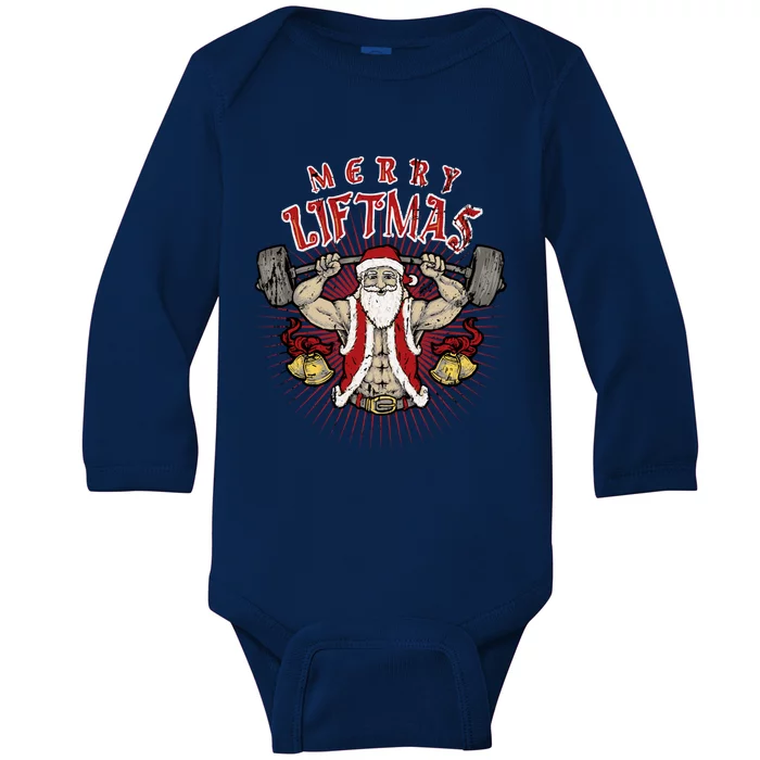 Merry Liftmas Gift Baby Long Sleeve Bodysuit