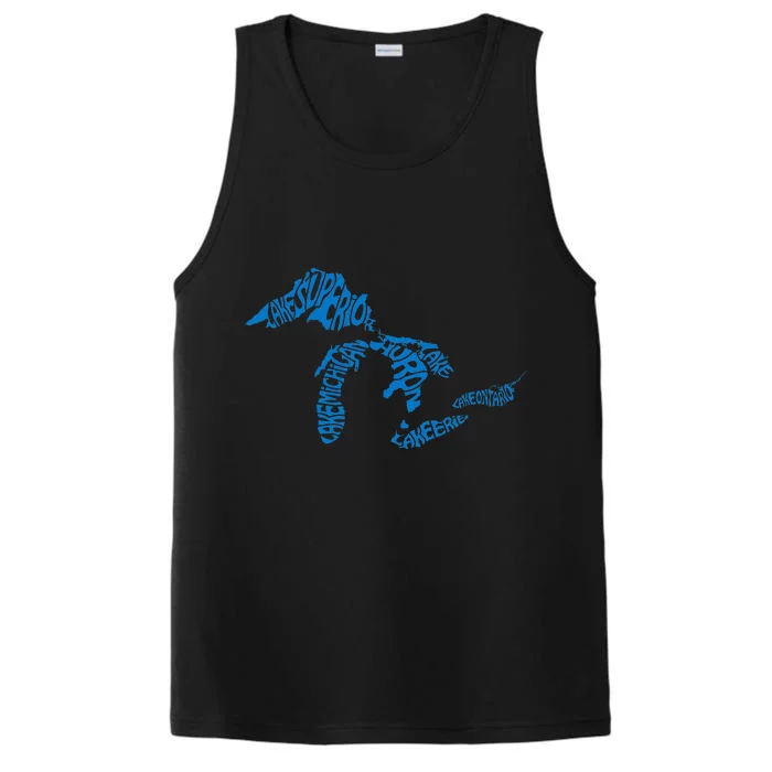 Michigan Love Great Lakes Performance Tank