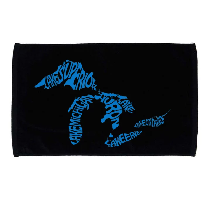 Michigan Love Great Lakes Microfiber Hand Towel