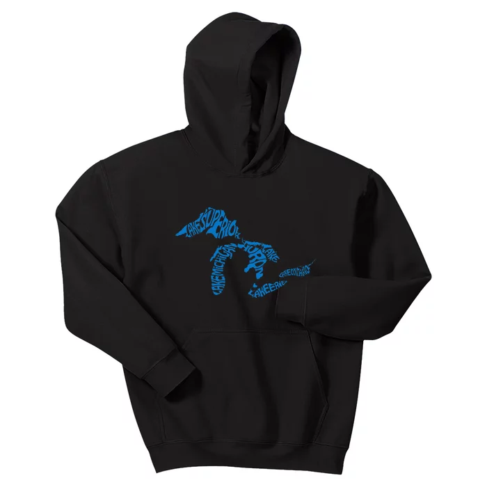 Michigan Love Great Lakes Kids Hoodie