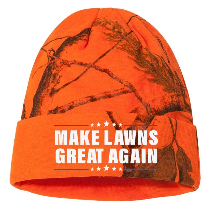 Make Lawns Great Again Lawnmower Lawn Mowing Dad Kati - 12in Camo Beanie