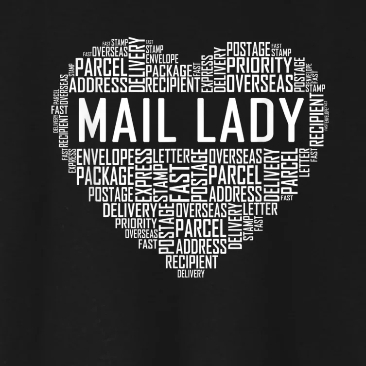 Mail Lady Heart Postal Office Worker Woman Women's Crop Top Tee