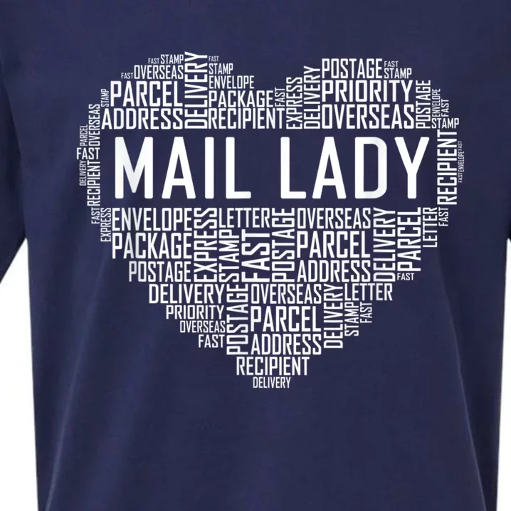 Mail Lady Heart Postal Office Worker Woman Sueded Cloud Jersey T-Shirt