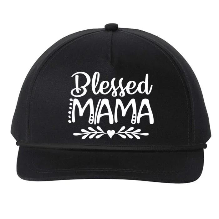 Mom Life Heart Graphic Blessed Mama Meaningful Gift Snapback Five-Panel Rope Hat