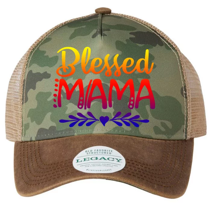 Mom Life Heart Graphic Blessed Mama Great Gift Legacy Tie Dye Trucker Hat