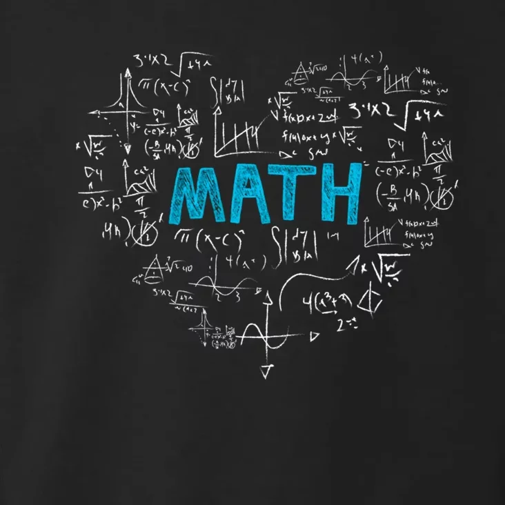 Math Lover Heart Mathematics Geek Gift Teacher Toddler Hoodie