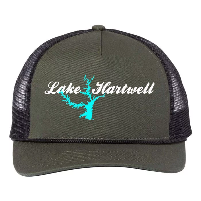 Minimalist Lake Hartwell Georgia South Carolina Retro Rope Trucker Hat Cap