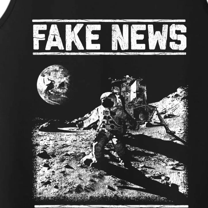 Moon Landing Hoax Apollo 11 1969 Conspiracy Theory Fake News Performance Tank