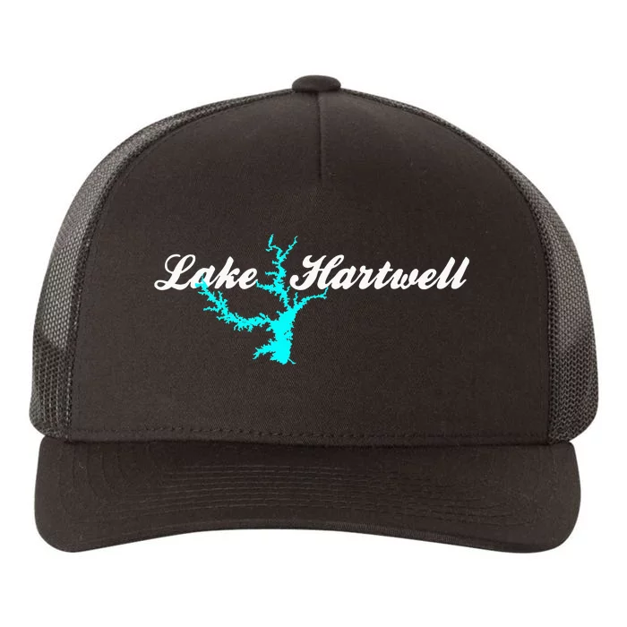 Minimalist Lake Hartwell Georgia South Carolina Yupoong Adult 5-Panel Trucker Hat