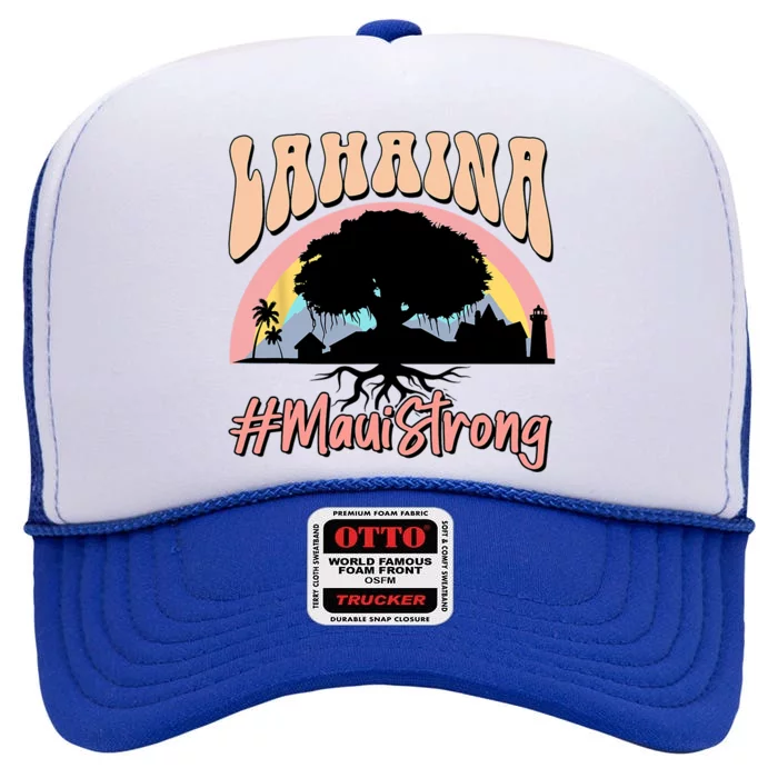 Maui Lahaina Hawaii Banyan Tree Strong High Crown Mesh Trucker Hat