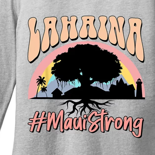 Maui Lahaina Hawaii Banyan Tree Strong Womens CVC Long Sleeve Shirt