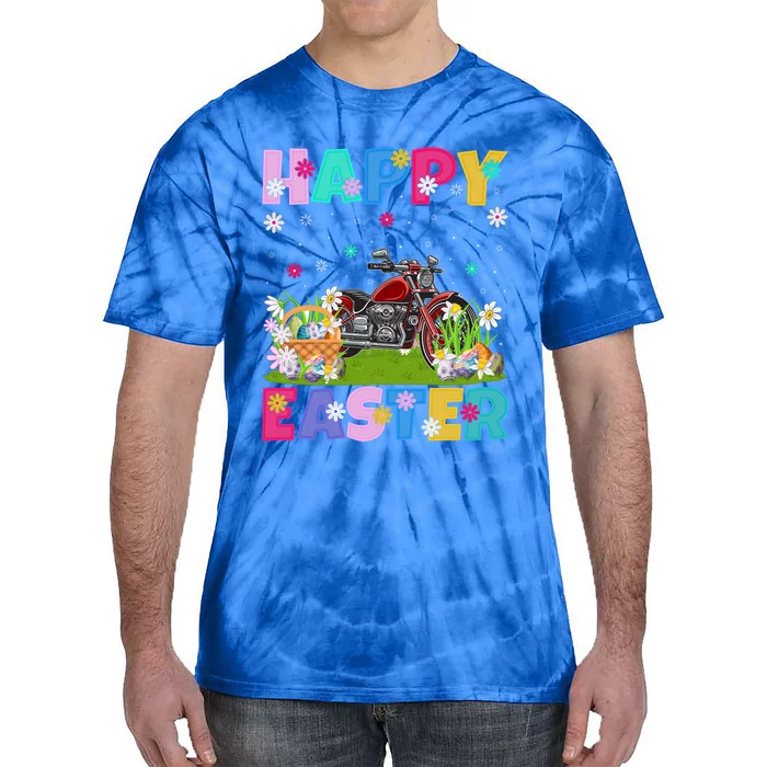 Motorcycle Lover Happy Easter Funny Motorcycle Easter Sunday Gift Tie-Dye T-Shirt