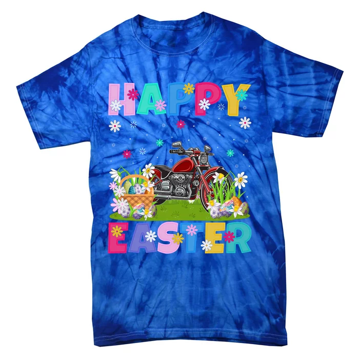 Motorcycle Lover Happy Easter Funny Motorcycle Easter Sunday Gift Tie-Dye T-Shirt