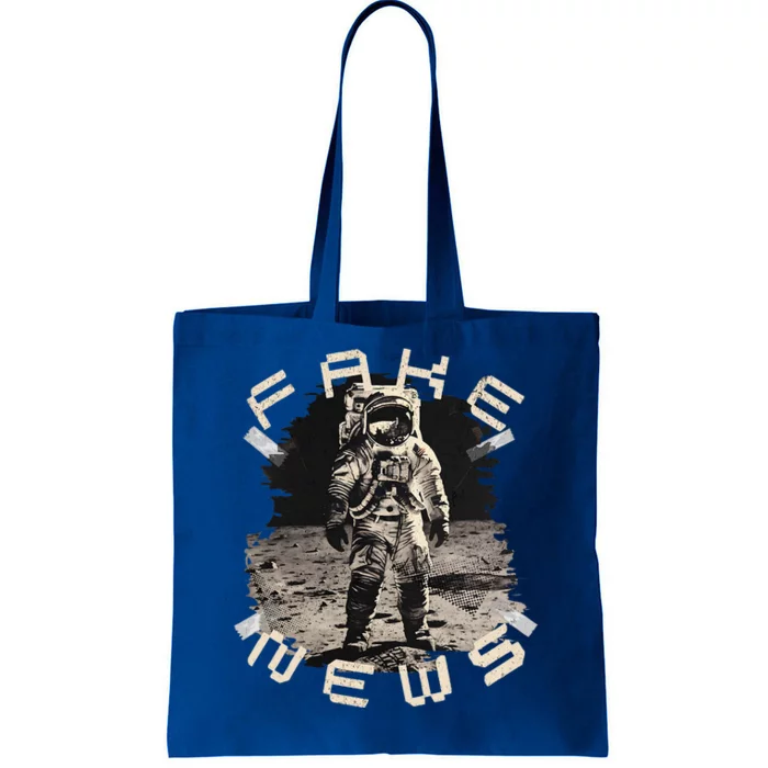 Moon Landing Hoax Apollo 11 Conspiracy Theory Fake News Tote Bag