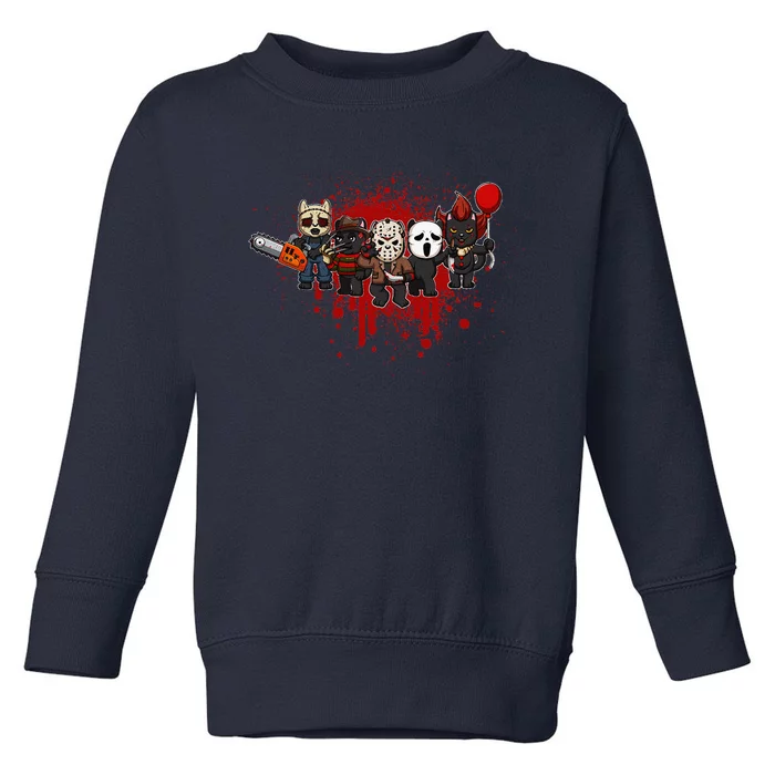 My Little Horror Crew Halloween Black Cat Toddler Sweatshirt