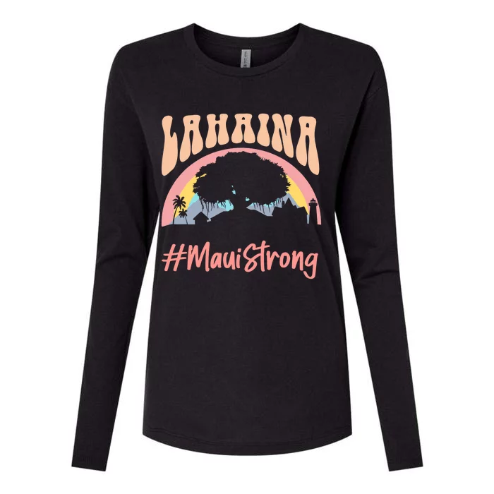 Maui Lahaina Hawaii Banyan Tree Strong Womens Cotton Relaxed Long Sleeve T-Shirt