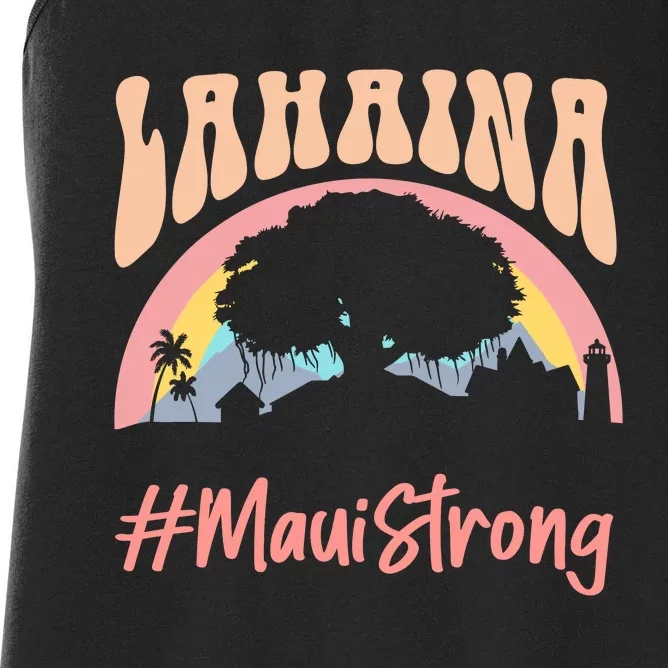 Maui Lahaina Hawaii Banyan Tree Strong Women's Racerback Tank