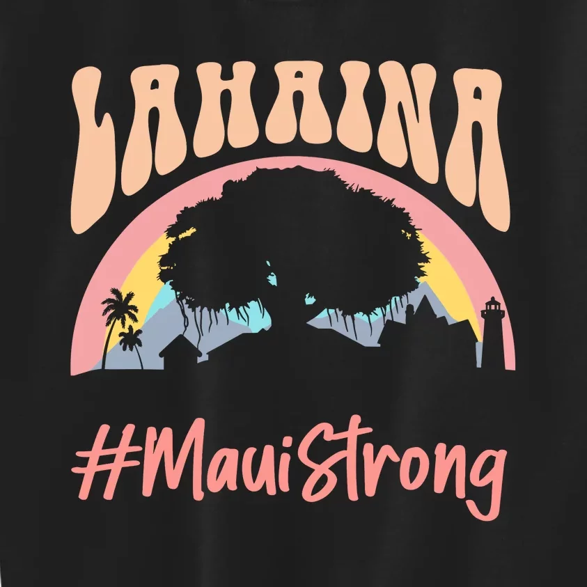 Maui Lahaina Hawaii Banyan Tree Strong Kids Sweatshirt