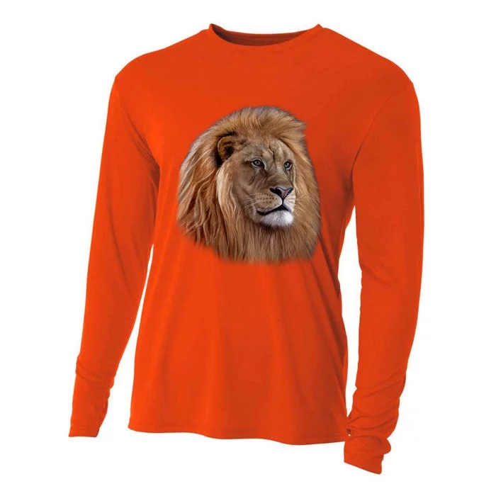 Majestic Lion Head Cooling Performance Long Sleeve Crew