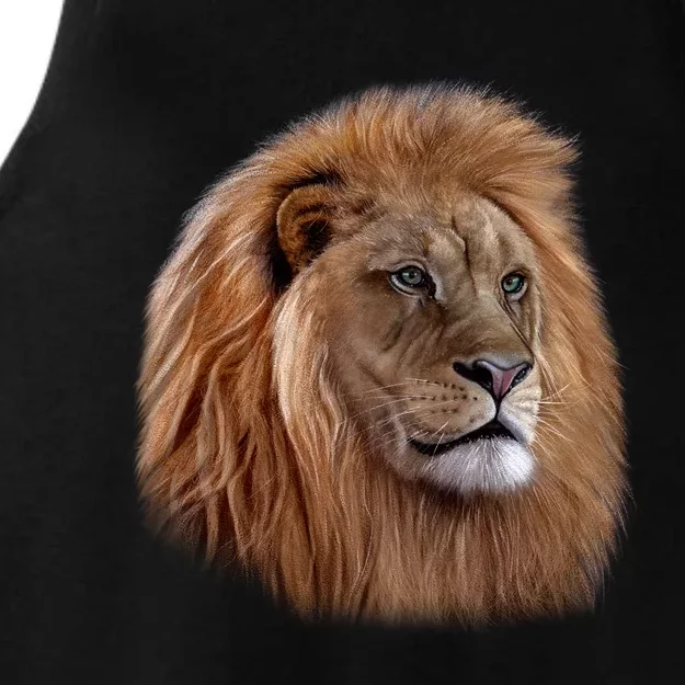 Majestic Lion Head Ladies Tri-Blend Wicking Tank