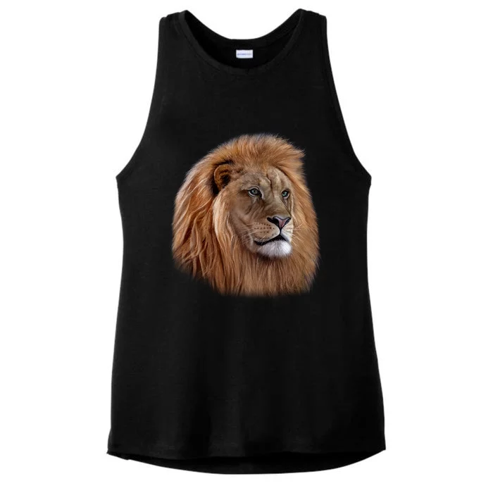 Majestic Lion Head Ladies Tri-Blend Wicking Tank