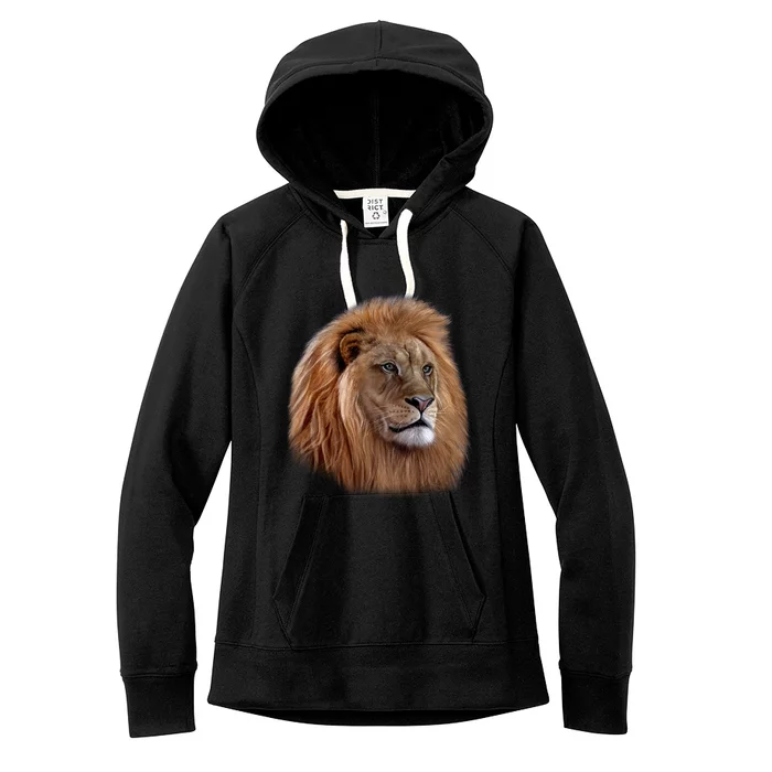 Majestic Lion Head Women's Fleece Hoodie