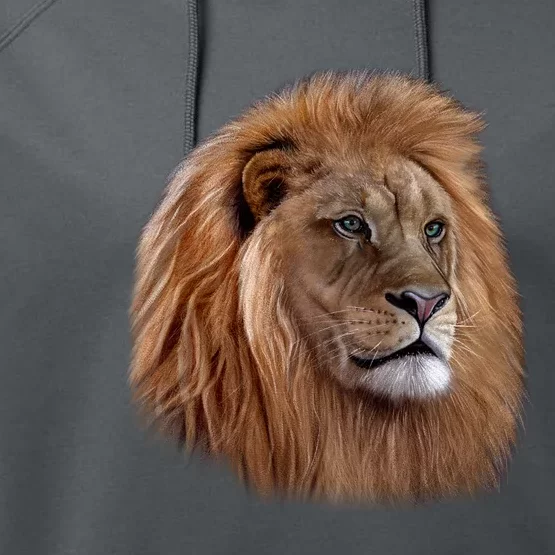 Majestic Lion Head Performance Fleece Hoodie