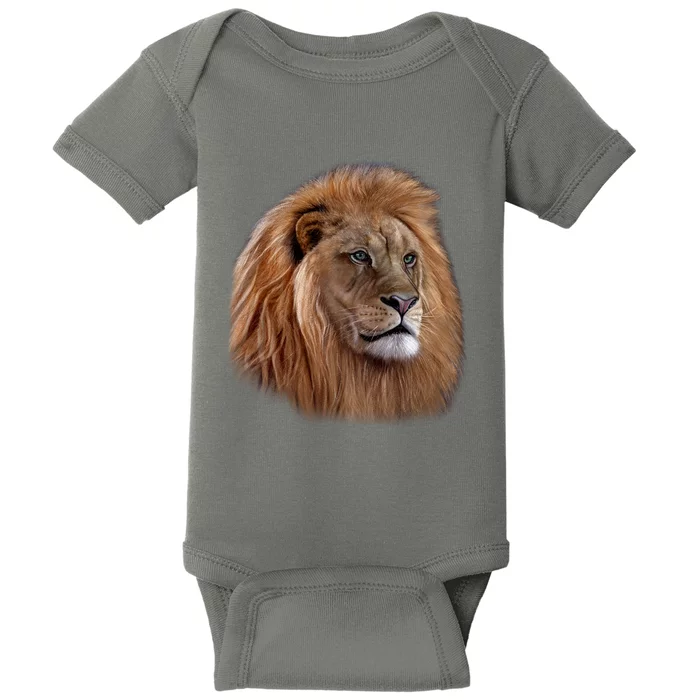 Majestic Lion Head Baby Bodysuit