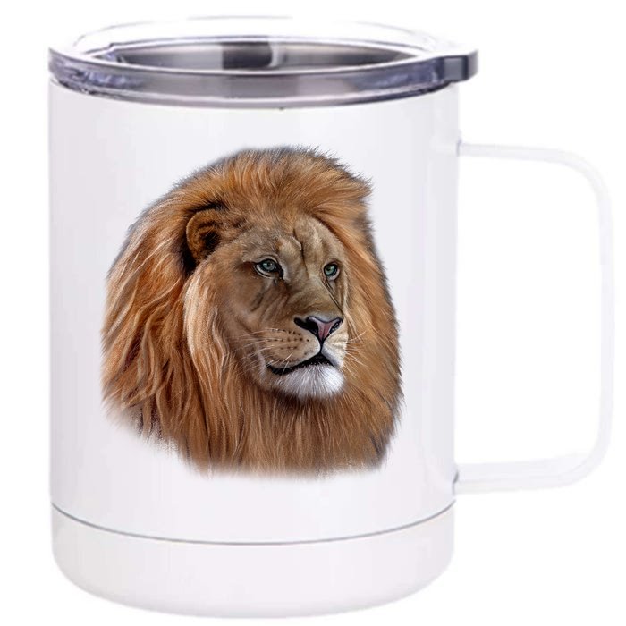 Majestic Lion Head Front & Back 12oz Stainless Steel Tumbler Cup