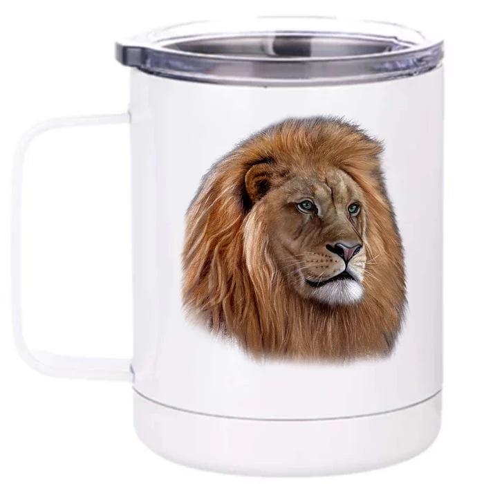 Majestic Lion Head Front & Back 12oz Stainless Steel Tumbler Cup