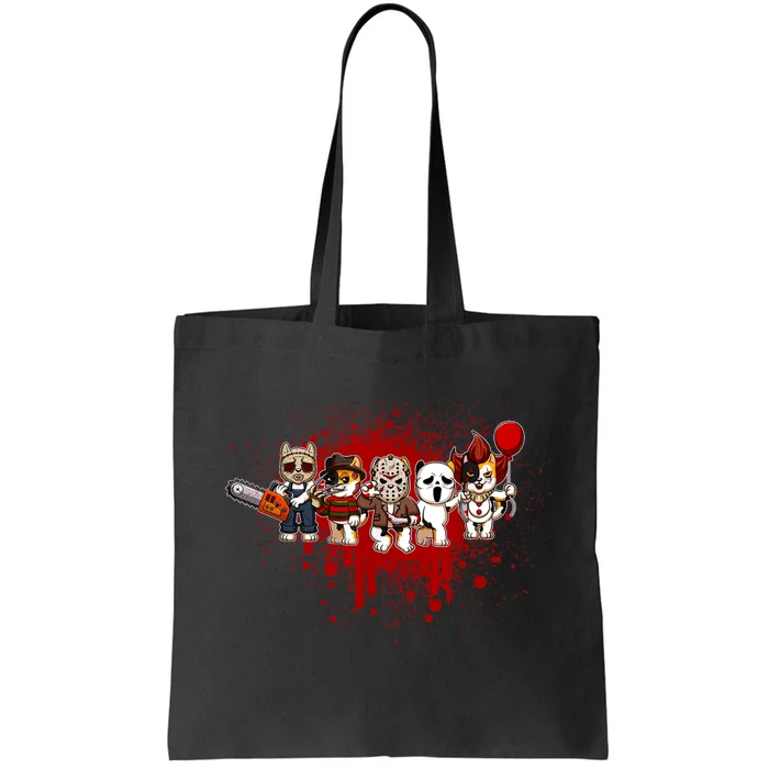 My Little Horror Crew Halloween Calico Cat Tote Bag