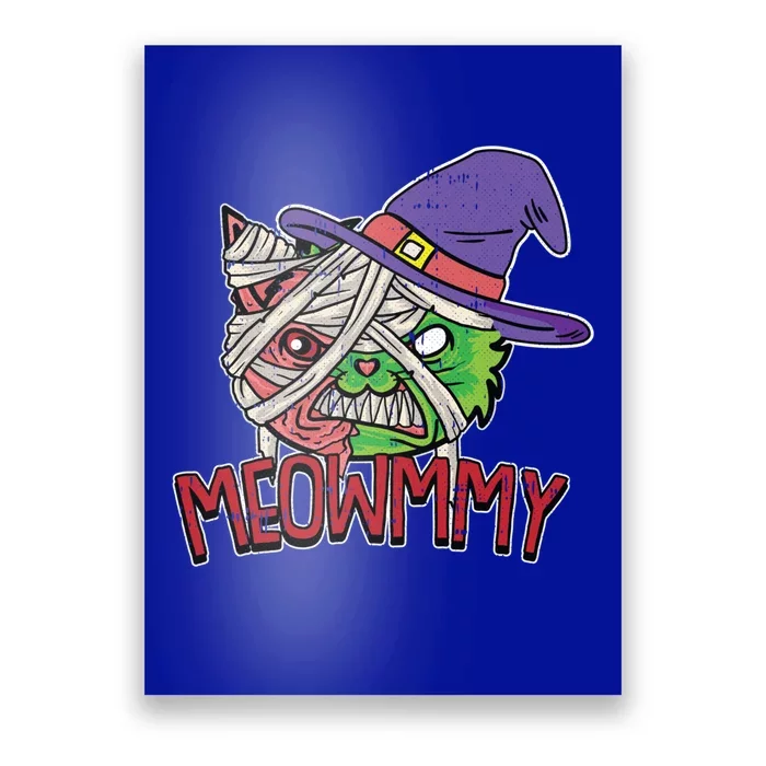 Meowmmy Lazy Halloween Costume Spooky Cat Mummy Witch Kitten Great Gift Poster