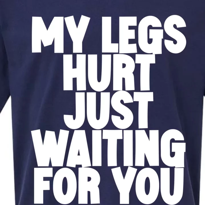 My Legs Hurt Just Waiting For You Gift Sueded Cloud Jersey T-Shirt