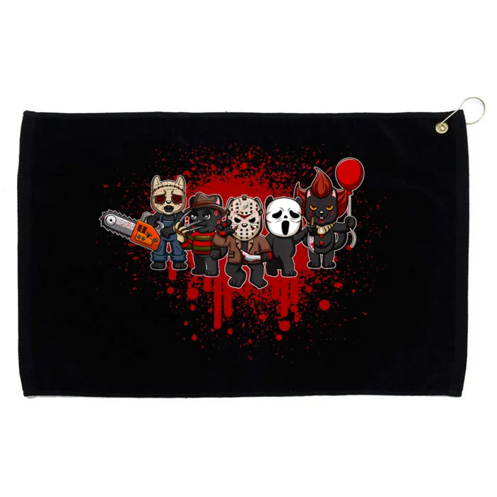 My Little Horror Crew Halloween Black Cat Grommeted Golf Towel