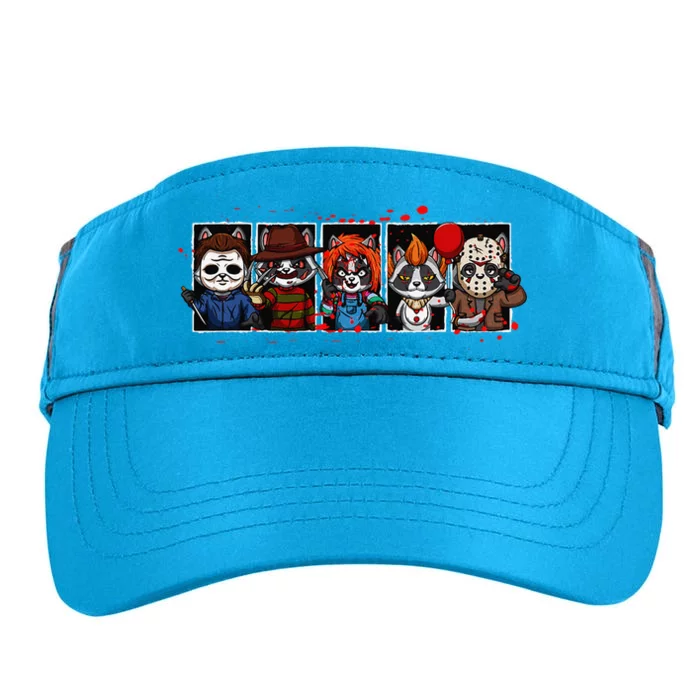 My Little Horror Crew Halloween Horror Movies Racoon Adult Drive Performance Visor