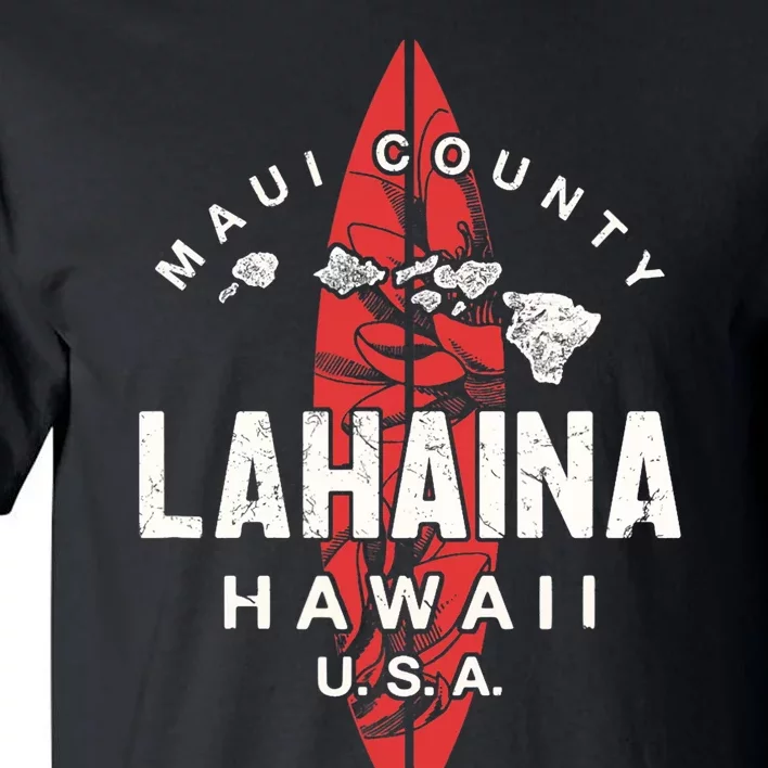 Maui Lahaina Hawaii Vintage Hawaiian Islands Surf Tall T-Shirt